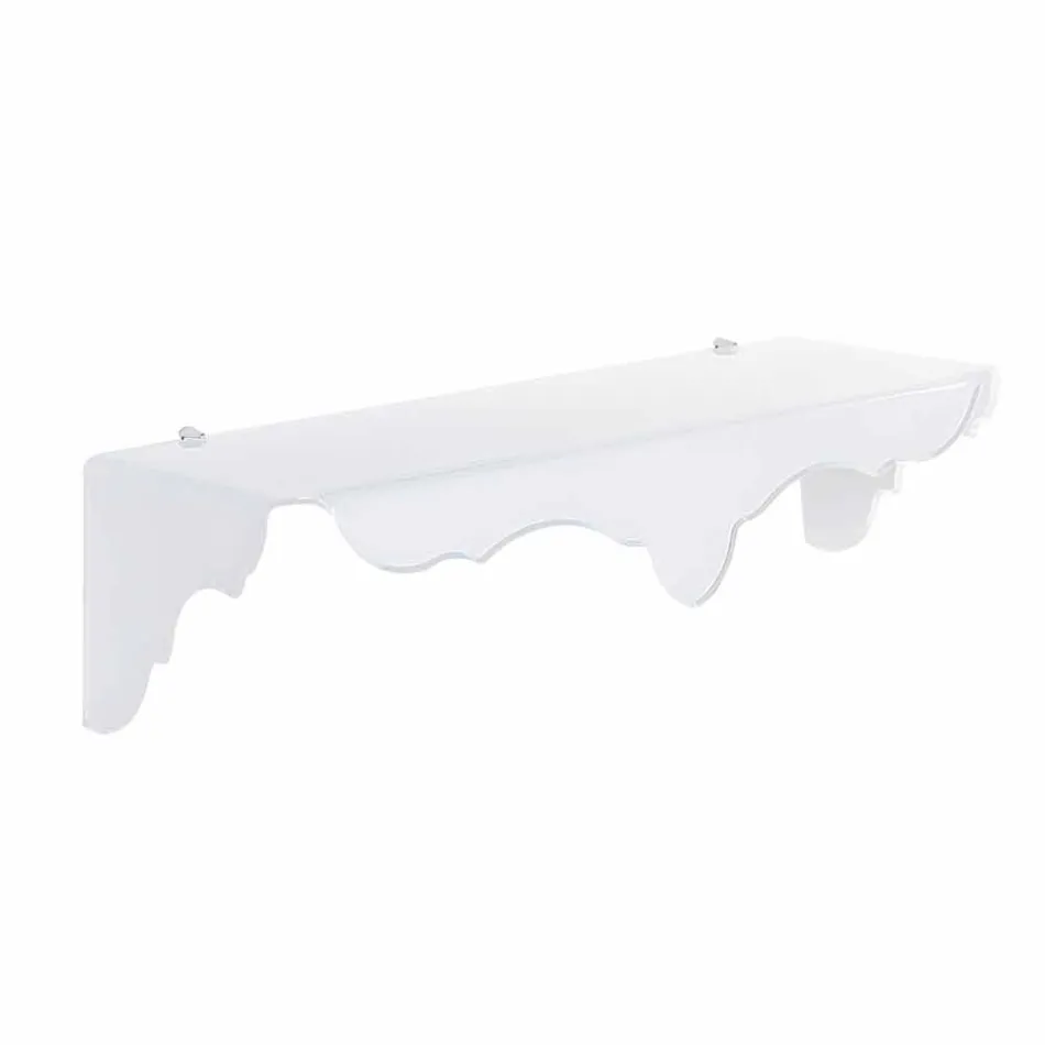 Wall-mounted white wall-mounted white console, made in Italy Viadurini