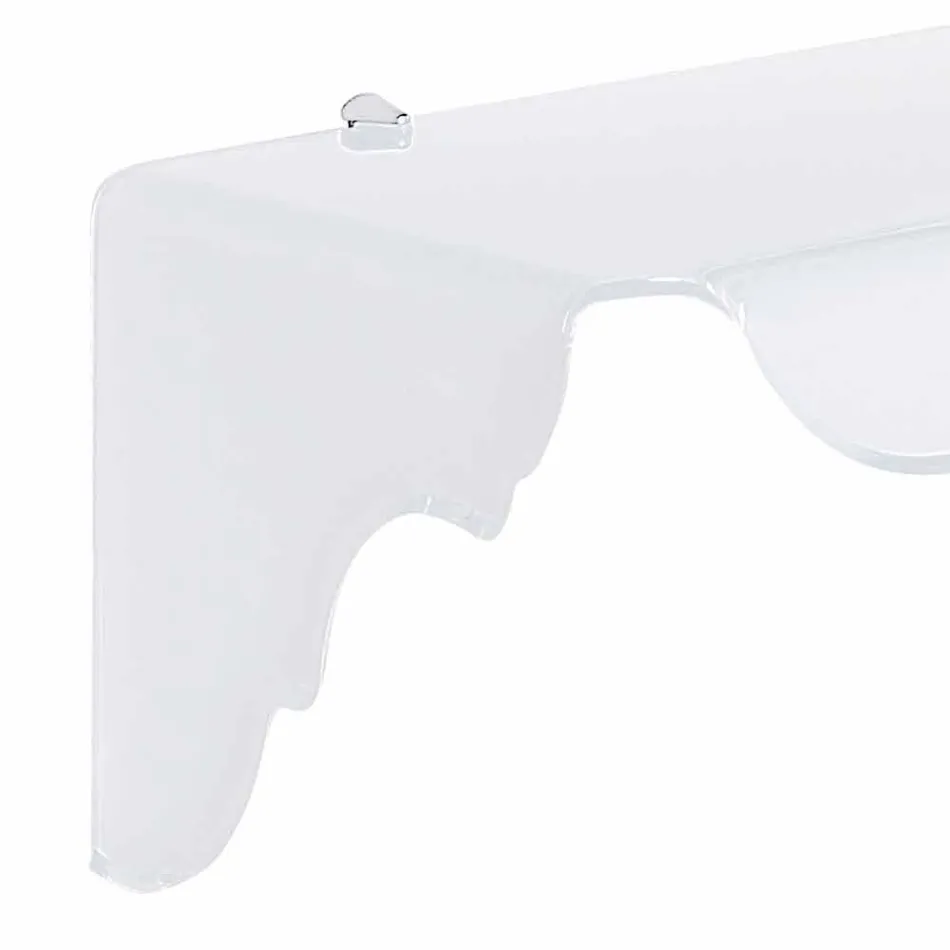 Wall-mounted white wall-mounted white console, made in Italy Viadurini