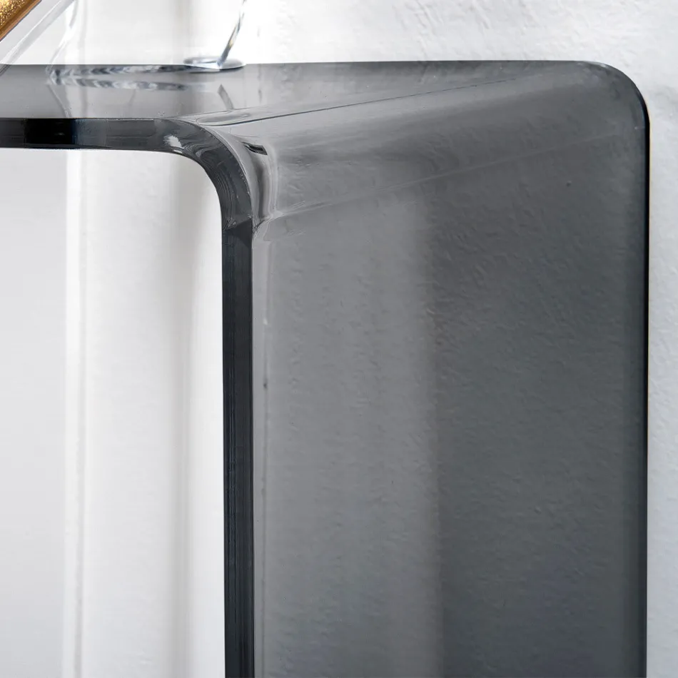 Fixed Console in White or Smoked Plexiglass Made in Italy - Genio Viadurini