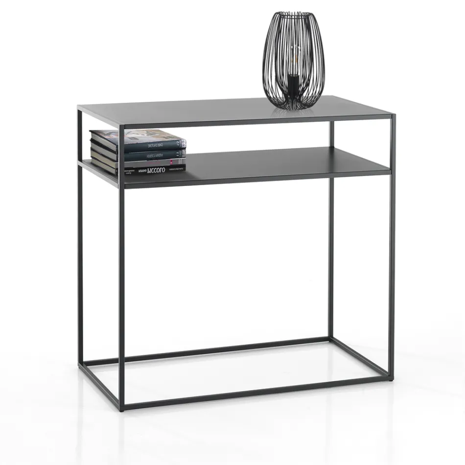 Console in Anthracite Painted Steel - Osmium Viadurini