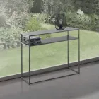 Console in Anthracite Painted Steel - Osmium Viadurini