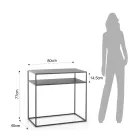 Console in Anthracite Painted Steel - Osmium Viadurini