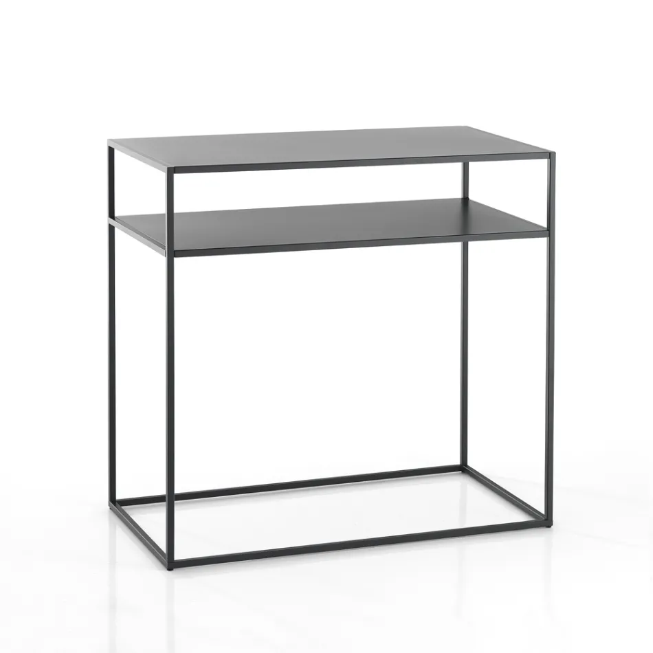 Console in Anthracite Painted Steel - Osmium Viadurini