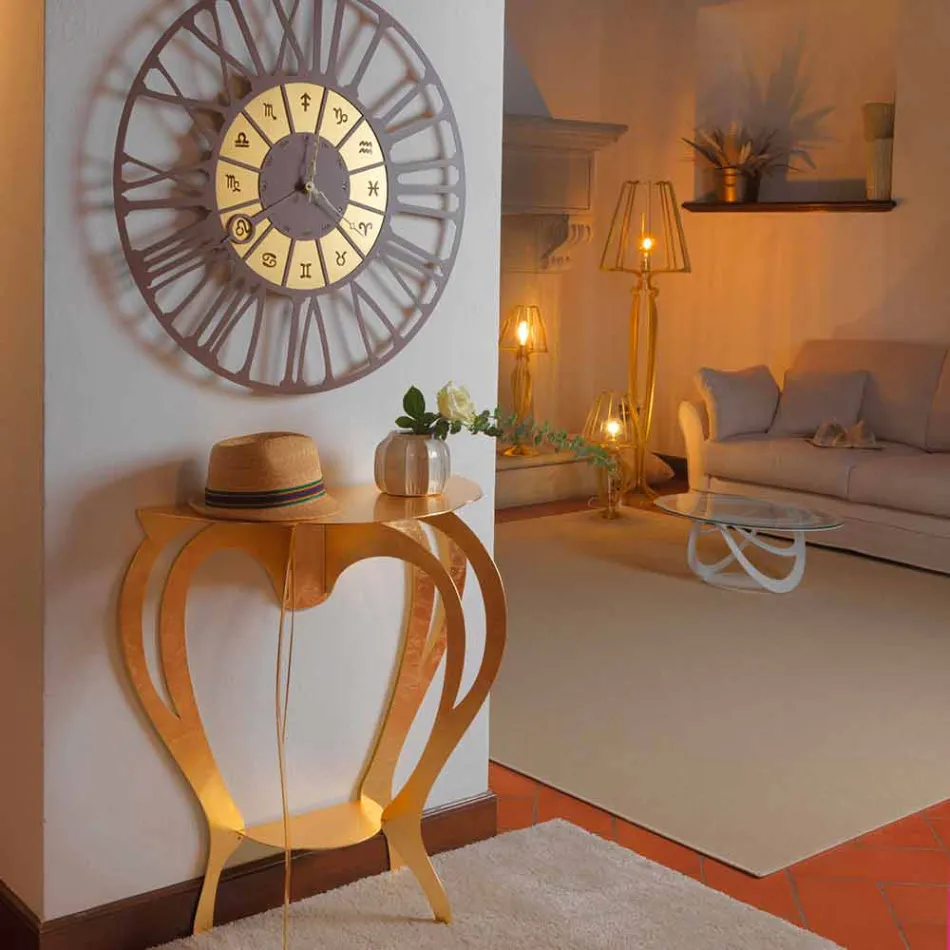 Modern Design Colored Iron Console Made in Italy - Barbata Viadurini