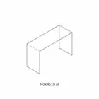 Console in Extra-clear Glass Elegant Minimal Design 2 Dimensions - Selex Viadurini