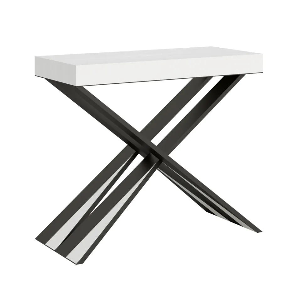Modern Console Extendable to 300 cm with Anthracite Frame Made in Italy - Avventura Viadurini