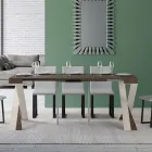 Modern Console Extendable to 300 cm with White Frame Made in Italy - Mirror Viadurini