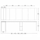 Extendable Modern Console in Oak Wood and Metal Made in Italy - Nappo Viadurini