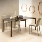 Extendable Modern Console in Oak Wood and Metal Made in Italy - Nappo Viadurini