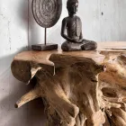 Modern Luxury Design Console in Natural Teak Roots - Carob Viadurini