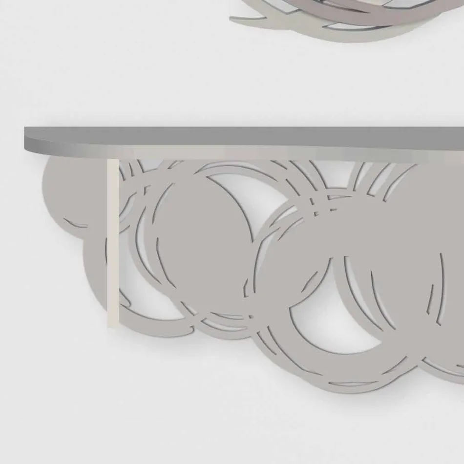 Modern Design Console in Sand and Beige Wood to be Fixed to the Wall - Orbita Viadurini