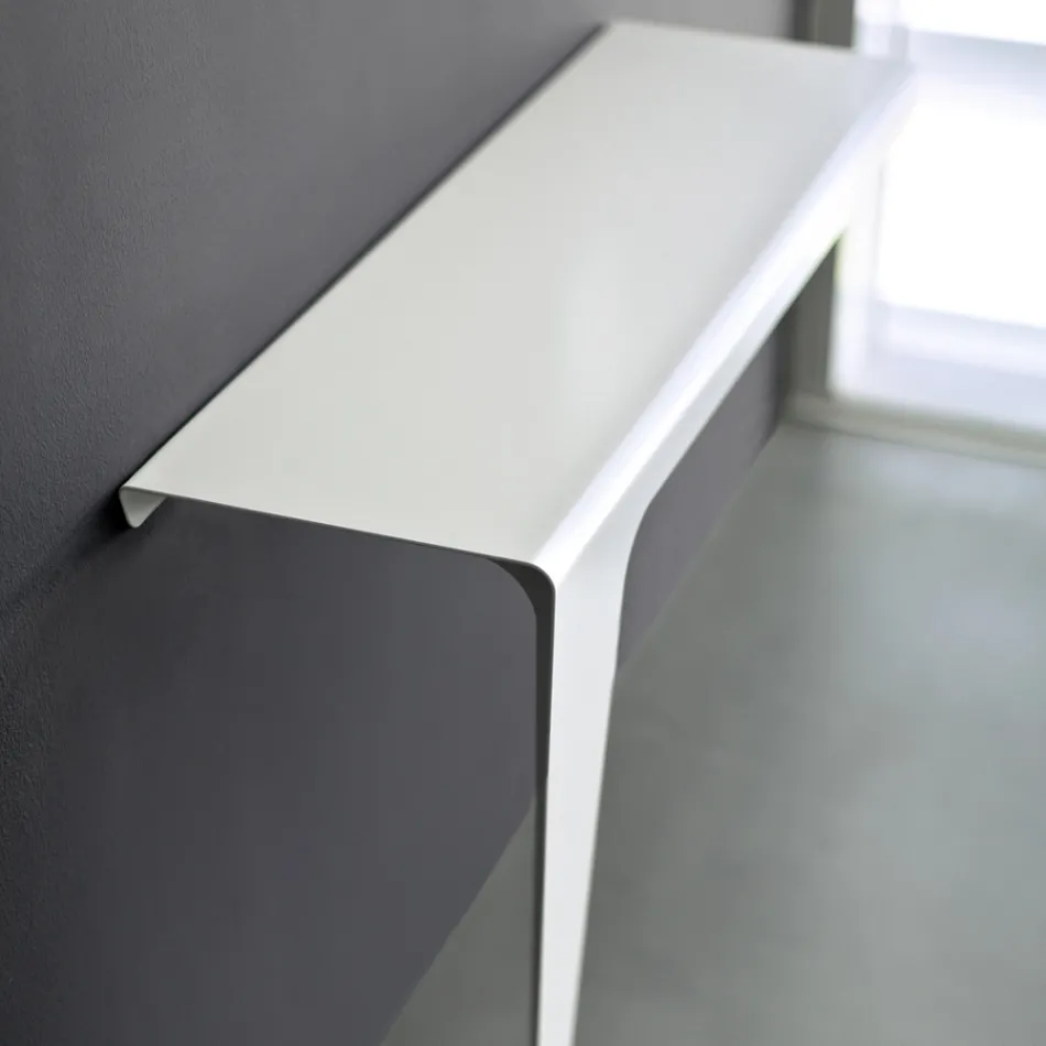 Modern Minimal Design Console in Colored Metal Made in Italy - Benjamin Viadurini