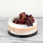 Italian Luxury Laminated Marble Centerpiece Container - Leonida Viadurini