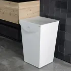 Laundry Container in Wood and Colored Acrylic Crystal - Brugio Viadurini