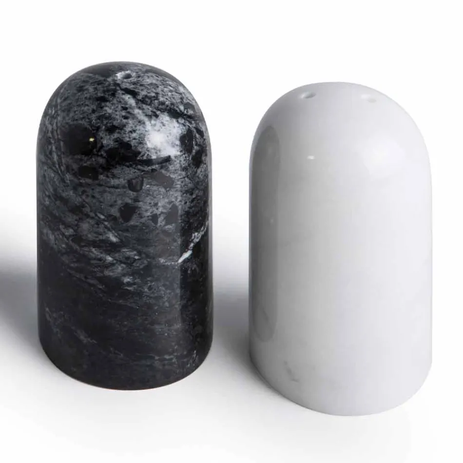 Salt and Pepper Containers in Carrara and Marquinia Marble Made in Italy - Xino Viadurini