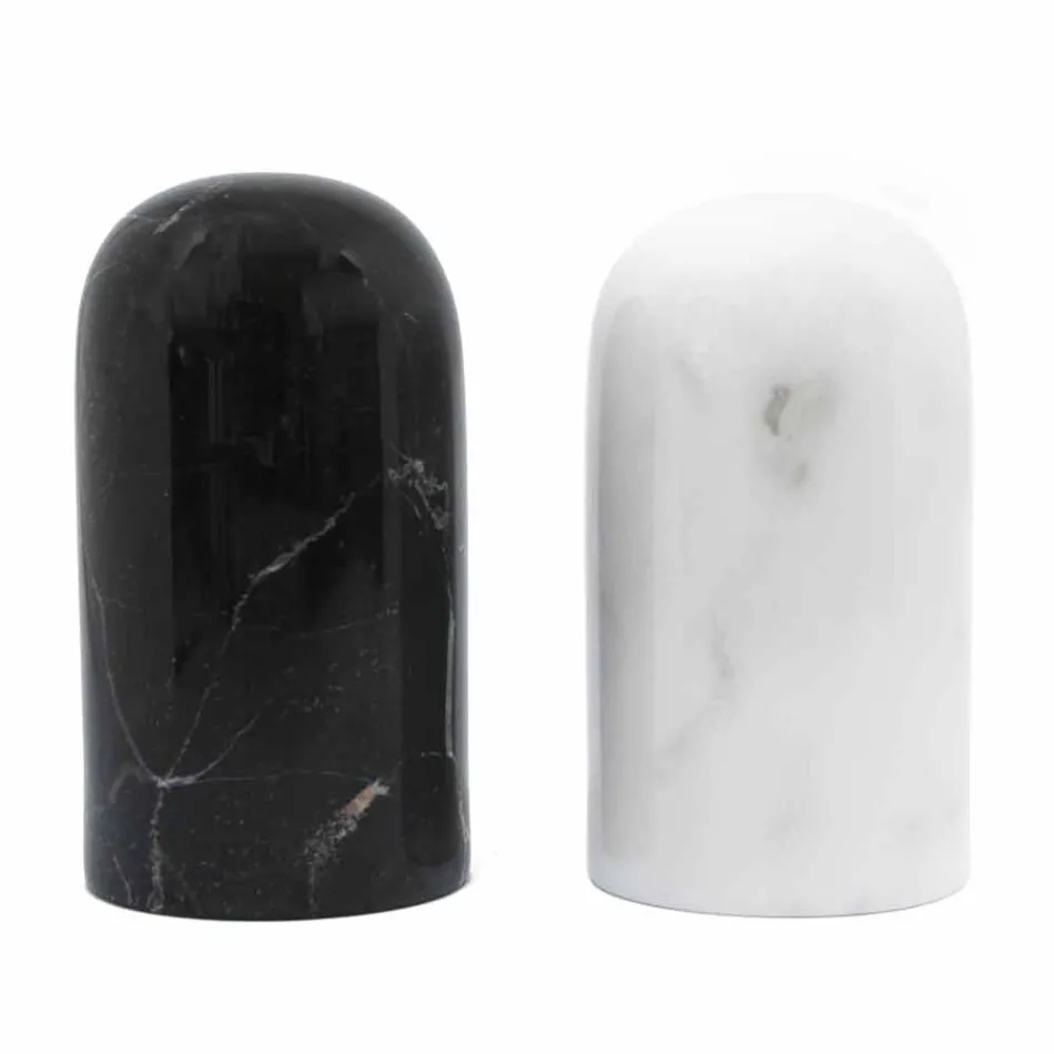Salt and Pepper Containers in Carrara and Marquinia Marble Made in Italy - Xino Viadurini