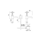 Pair of Vintage Design Brass Basin Taps Made in Italy - Elisea Viadurini