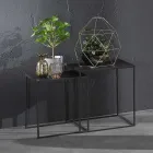 Pair of Coffee Tables in Anthracite Painted Steel - Sospiro Viadurini