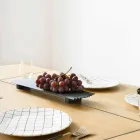 Pair of Trays in Black or Gold Lacquered Steel Modern Design - Savona Viadurini