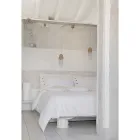 Double Duvet Cover in Linen with Lace Drops Storage Bag - Amadeus Viadurini