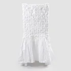 Elegant Chair Cover with Backrest for Living Room in Embroidered Linen - Panteo Viadurini