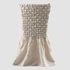 Elegant Chair Cover with Backrest for Living Room in Embroidered Linen - Panteo Viadurini