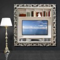 TV wall frame handmade of wood, produced 100 % in Italy, Mario