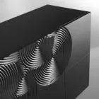 10 slatted sideboard Slate, modern design, white, black or gold Viadurini