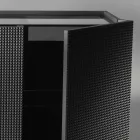 2 black black sideboard with 2 doors and removable chest of drawers Flora Viadurini