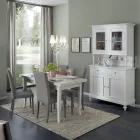 High Sideboard with Living Room Display Cabinet in Wood Made in Italy - Bran Viadurini