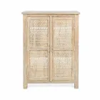 High Sideboard in Hand Decorated Wood with Brass Handles Homemotion - Zotto Viadurini