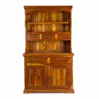 High Classic Style Sideboard with Solid Acacia Wood Structure - Umami Viadurini