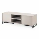 Modern Low Sideboard in MDF and Metal Made in Italy - Rohan Viadurini