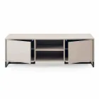 Modern Low Sideboard in MDF and Metal Made in Italy - Rohan Viadurini