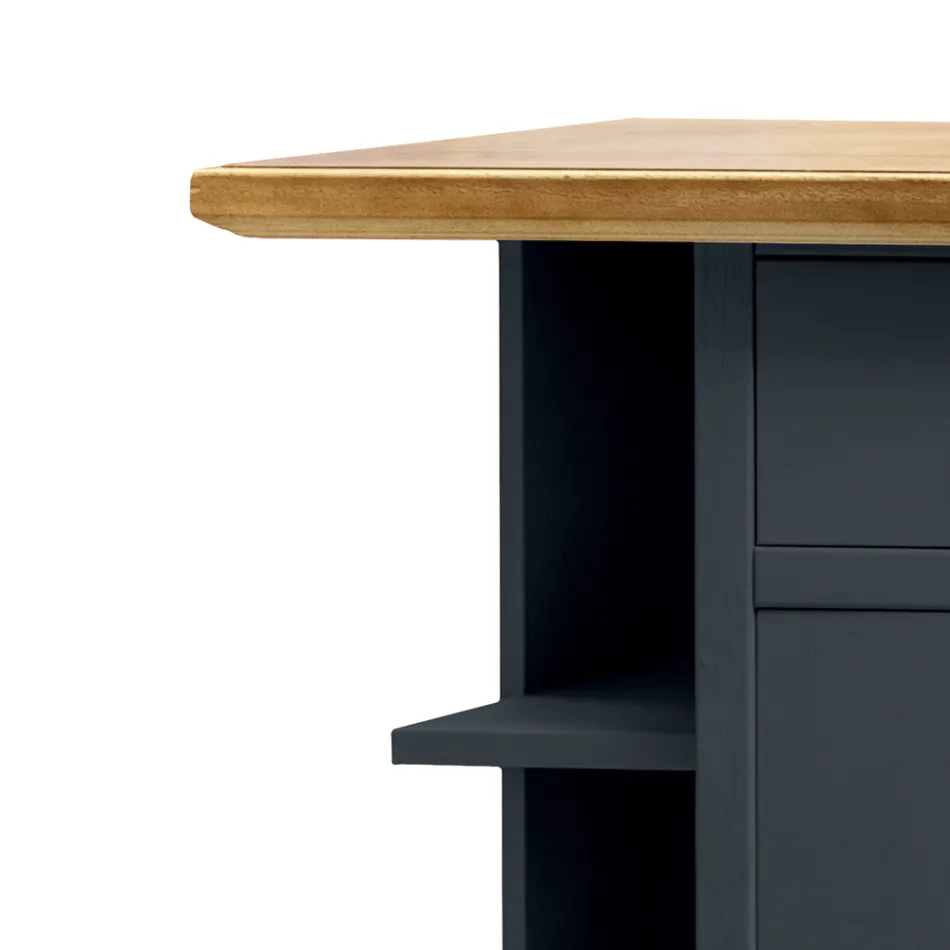 Sideboard with 1 Door, 1 Drawer and 3 Open Compartments Made in Italy - Hoder Viadurini