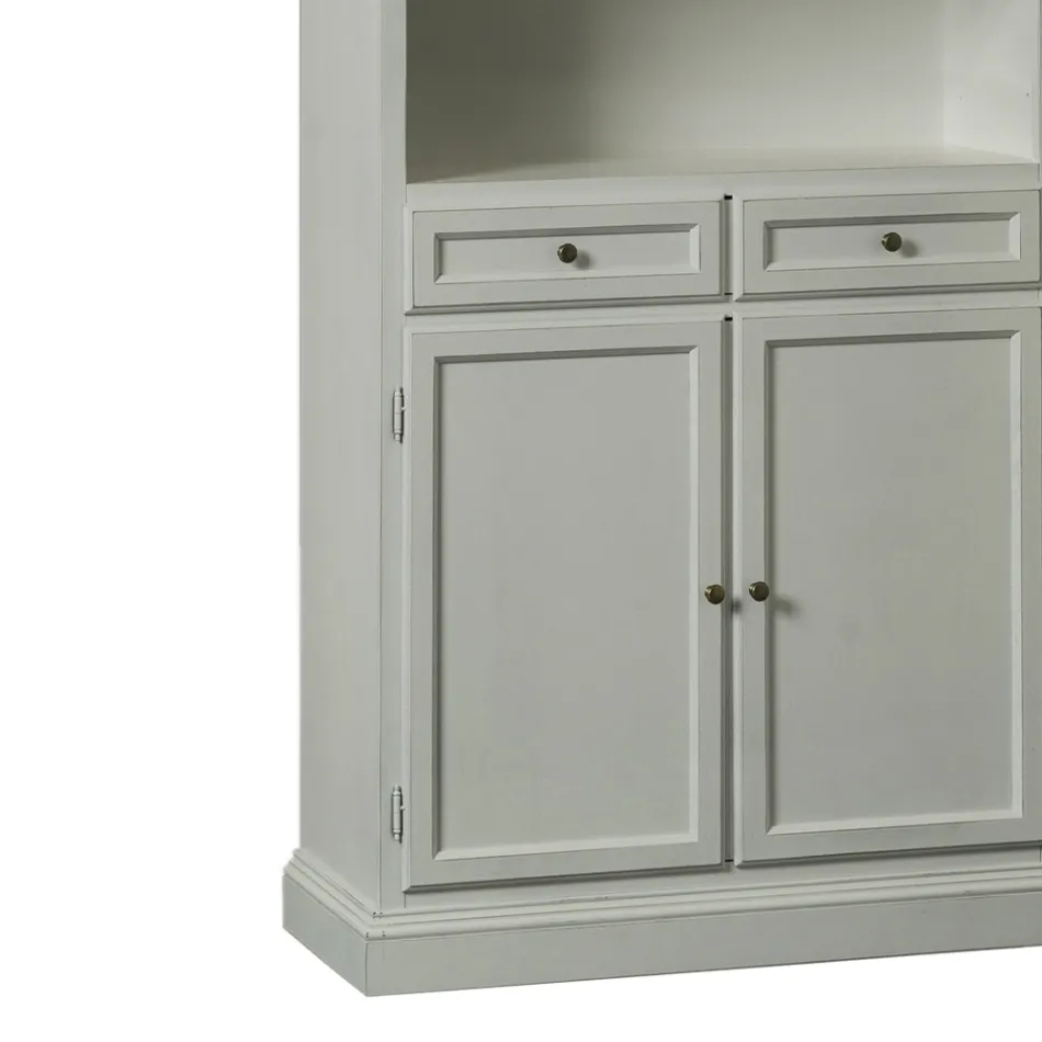 Sideboard with 2 Doors, 2 Drawers and 2 Open Shelves Made in Italy - Camene Viadurini