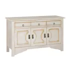 Sideboard with 3 Doors and 3 Drawers in Different Finishes Made in Italy - Ganesha Viadurini