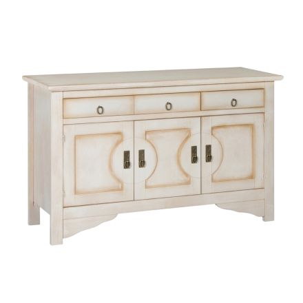 Sideboard with 3 Doors and 3 Drawers in Different Finishes Made in Italy - Ganesha Viadurini