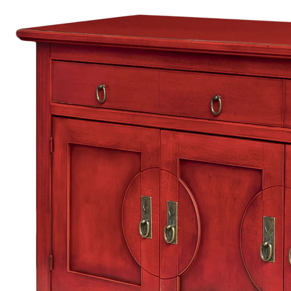 Sideboard with 3 Doors and 3 Drawers in Different Finishes Made in Italy - Ganesha Viadurini