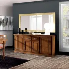 Sideboard with 4 Doors and 2 Drawers in Bassano Wood Made in Italy - Tanit Viadurini