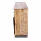 Sideboard with Structure in Mango Wood and Steel in Industrial Style - Vidia Viadurini