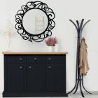 Sideboard with Structure in Veneered Wooden Particles Made in Italy - Odino Viadurini