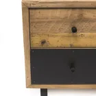 Indoor Sideboard with One Door, 4 Drawers and Metal Feet - Slide Viadurini