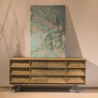 Living Room Sideboard with 2 Central Doors and 6 Side Drawers - Slide Viadurini