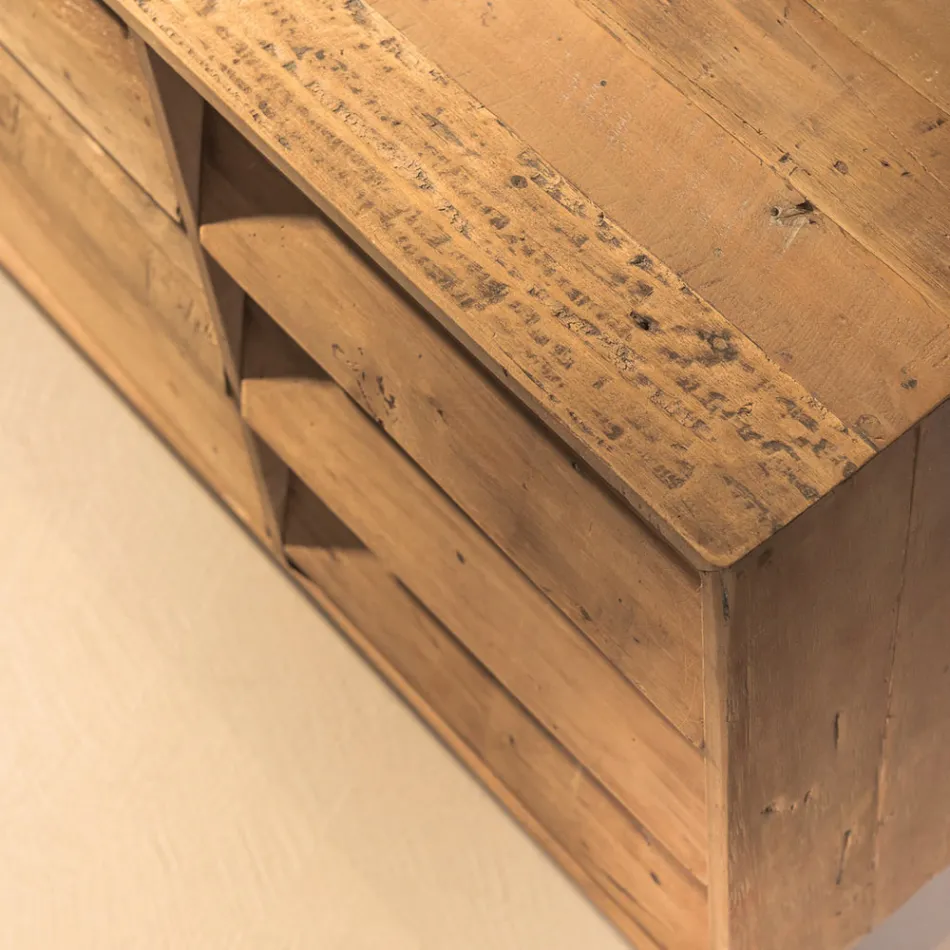 Living Room Sideboard with 2 Central Doors and 6 Side Drawers - Slide Viadurini