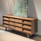 Living Room Sideboard with 2 Central Doors and 6 Side Drawers - Slide Viadurini