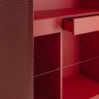 Living Room Sideboard with 2 Doors in Diamond Finish Made in Italy - Sagittario Viadurini