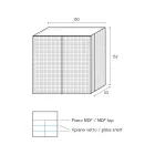 Living Room Sideboard with 2 Doors in Diamond Finish Made in Italy - Sagittario Viadurini