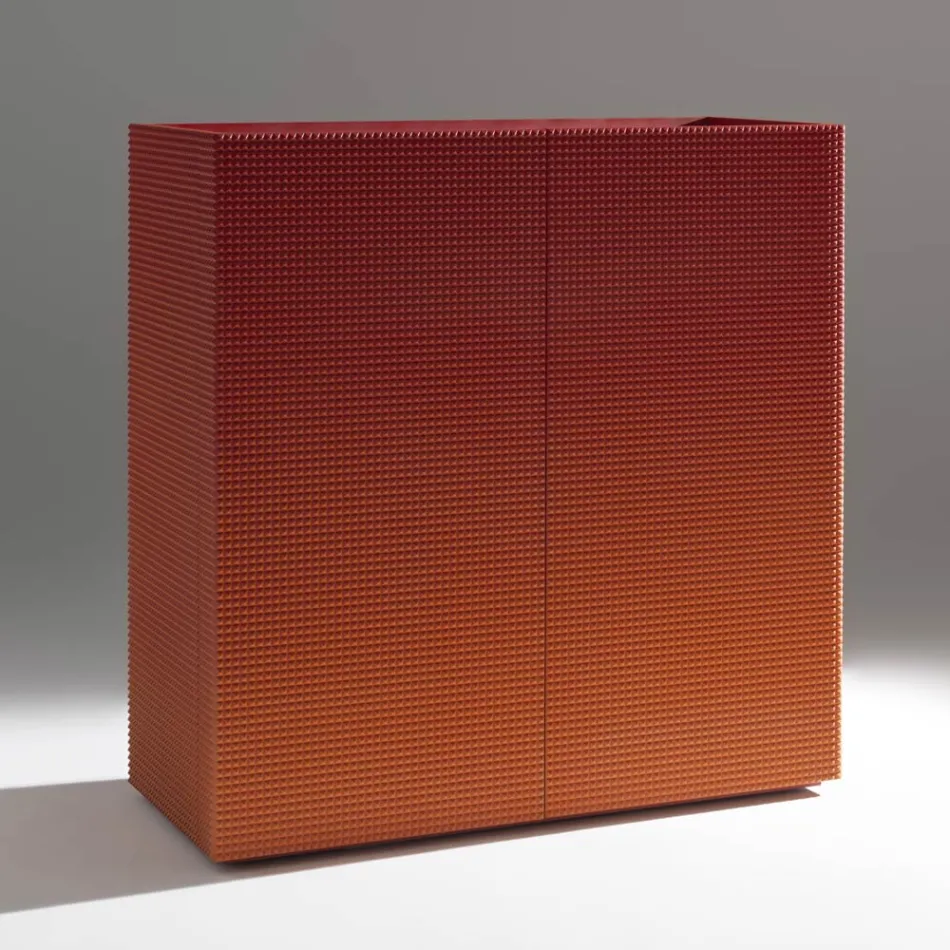 Living Room Sideboard with 2 Doors in Diamond Finish Made in Italy - Sagittario Viadurini