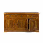 Classic Design Sideboard in Solid Acacia Wood Rustic Finish - Malaya Viadurini